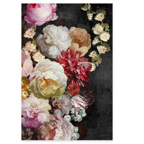 Blooms on Black I with Frame 40x60