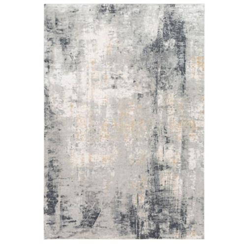 Dark Gray, Cream, and Charcoal Abstract Rug 7'10"x10'3"