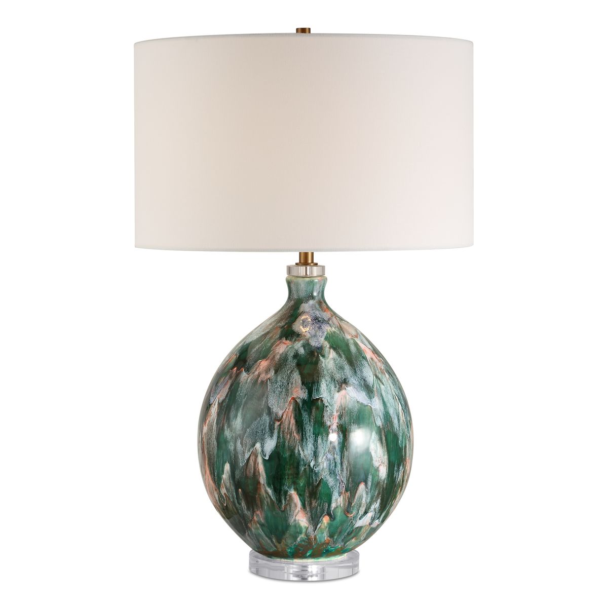 Emerald Abstract Table Lamp