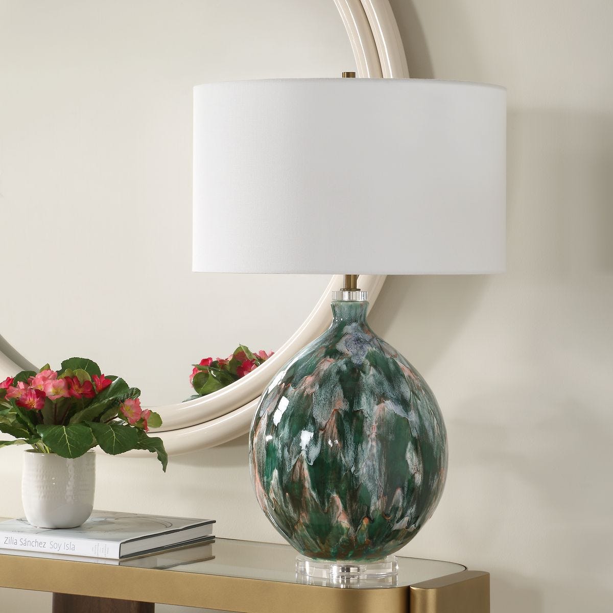 Emerald Abstract Table Lamp
