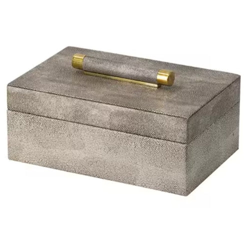 Metal Box with Gold Handle