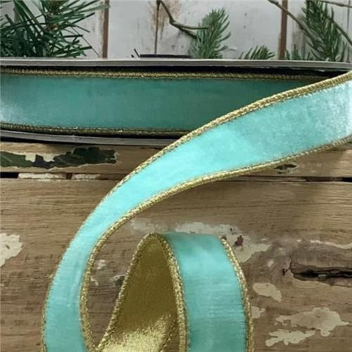 Ocean Water Velvet Ribbon