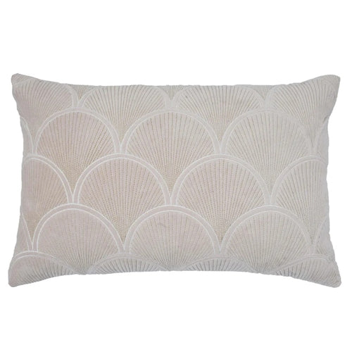 Embroidered lumbar pillow