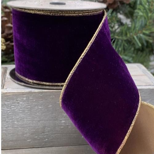 French Velvet Ribbon - Aubergine