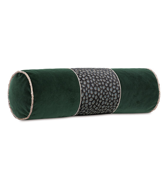Green Velvet Neckroll