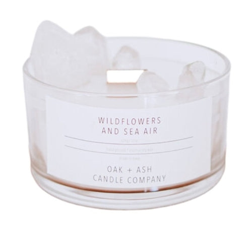 Wildflowers and Sea Air Crystal Candle 22 oz