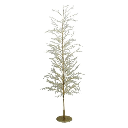 Gold Wire Tree With Clear Crystals - 59.1"H