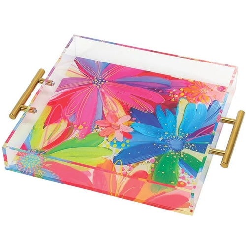 Floral Acrylic Tray