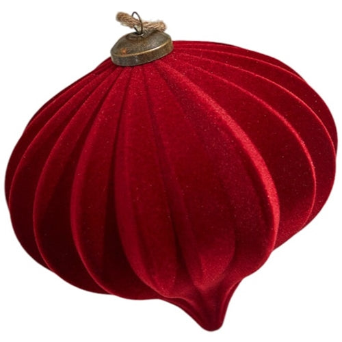 Velvet Onion Ornament - Burgundy, 6"