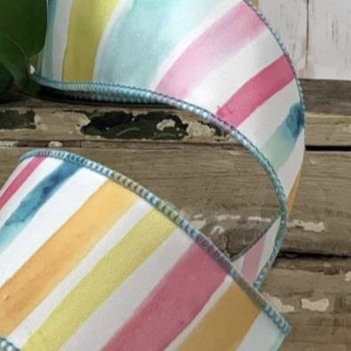 Watercolor Stripped Ribbon