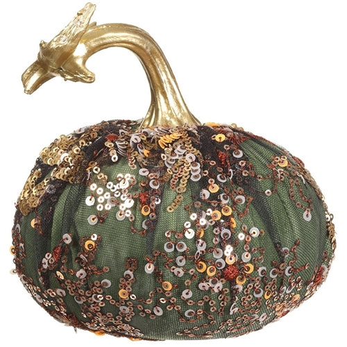 Pumpkin - Green Mixed Sequins, Small