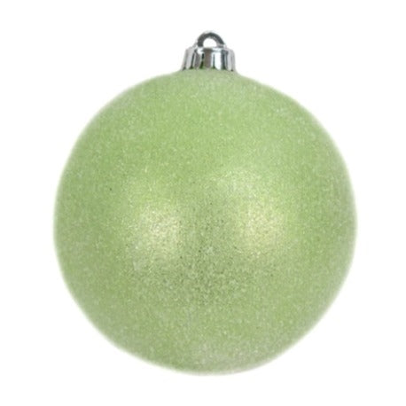 Sugar Frosted Ball Ornament - Green