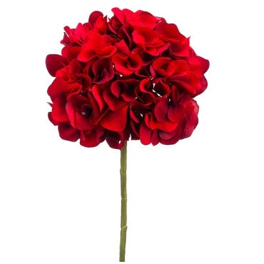 Hydrangea Spray - Velvet Red, 18.5" L