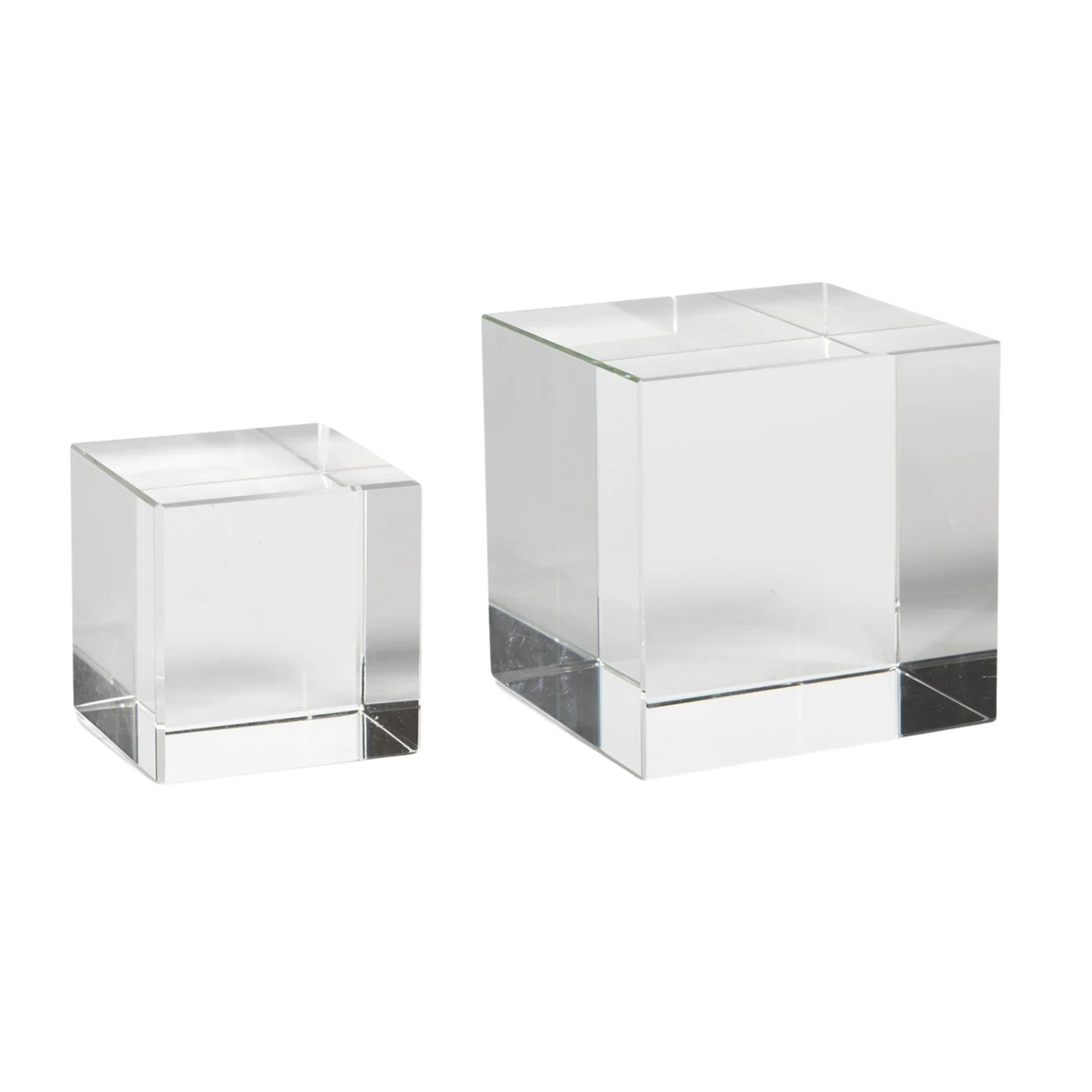 Crystal Glass Cube, 2 Size Options