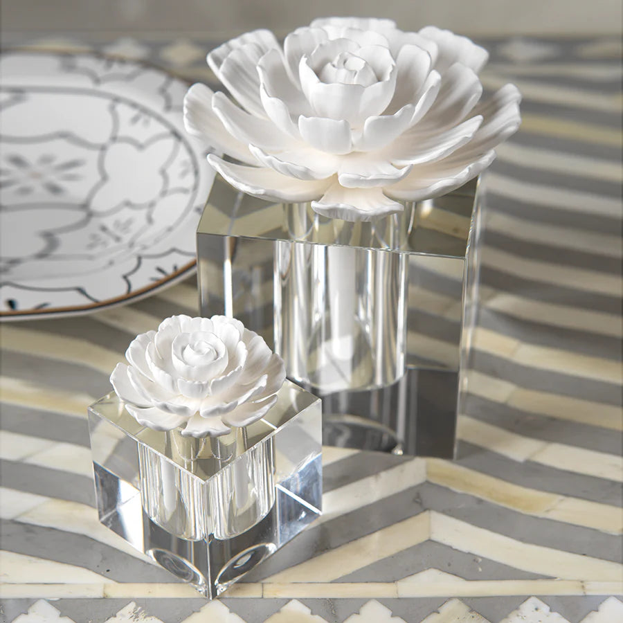 Porcelain Modena Mini Crystal Diffuser - Moroccan Peony