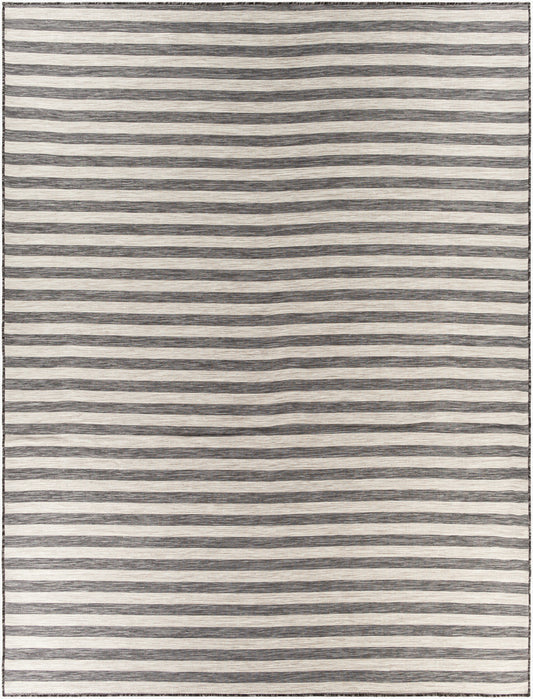 Tan Striped Rug - 2' x 2'11"